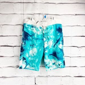 American Eagle splash print swim trunks shorts